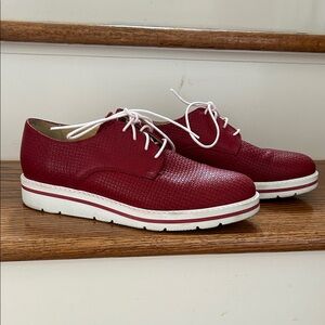 Bos. & Co. Red Textured Women's Flats